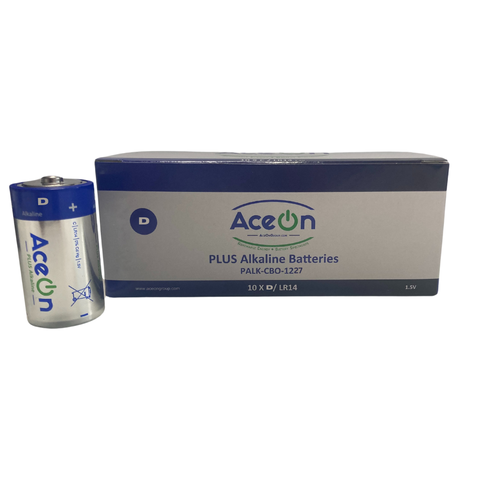 AceOn Plus Alkaline Battery - D 1.5V | 10 Pack