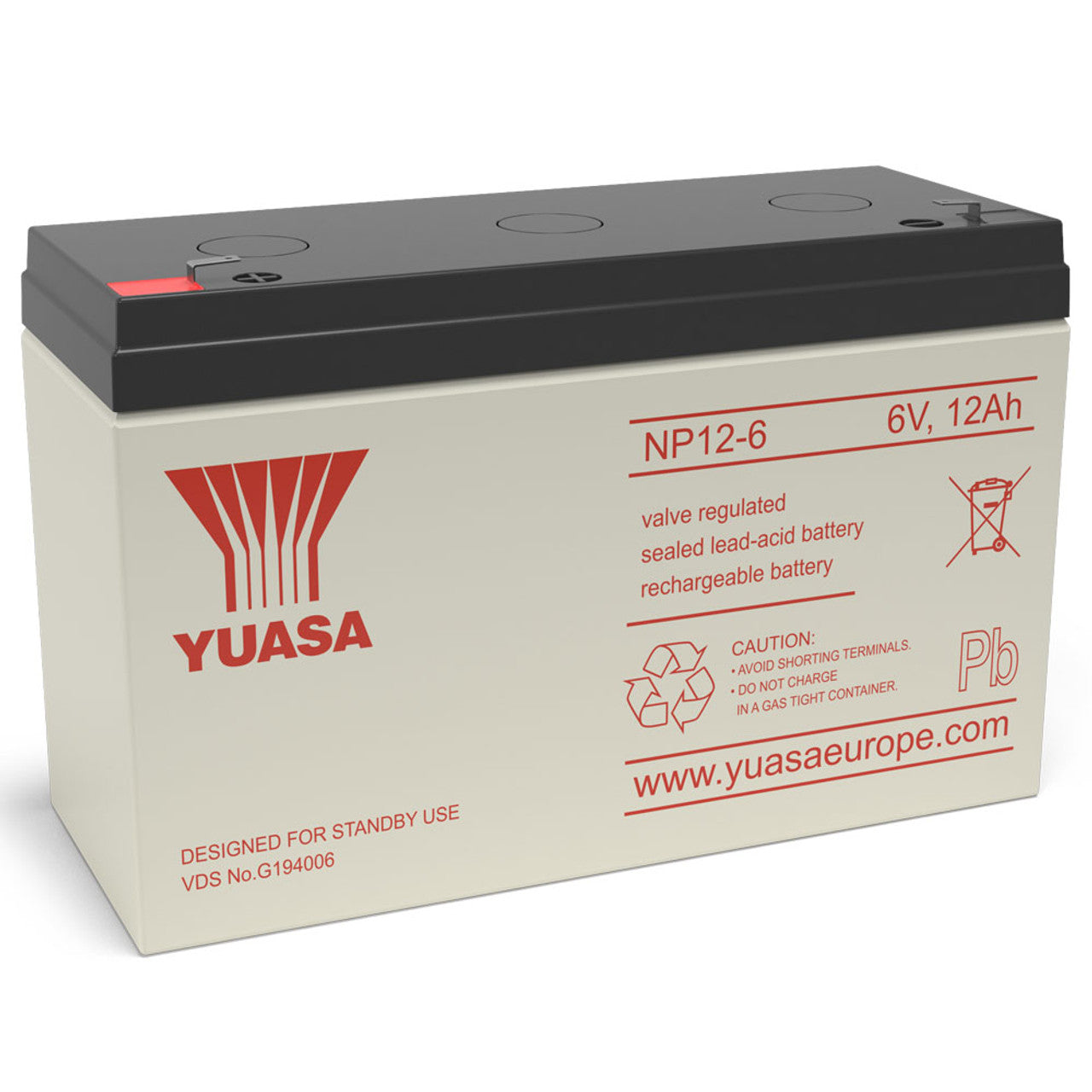 Yuasa NP12-6 VRLA Sealed Lead Acid Battery