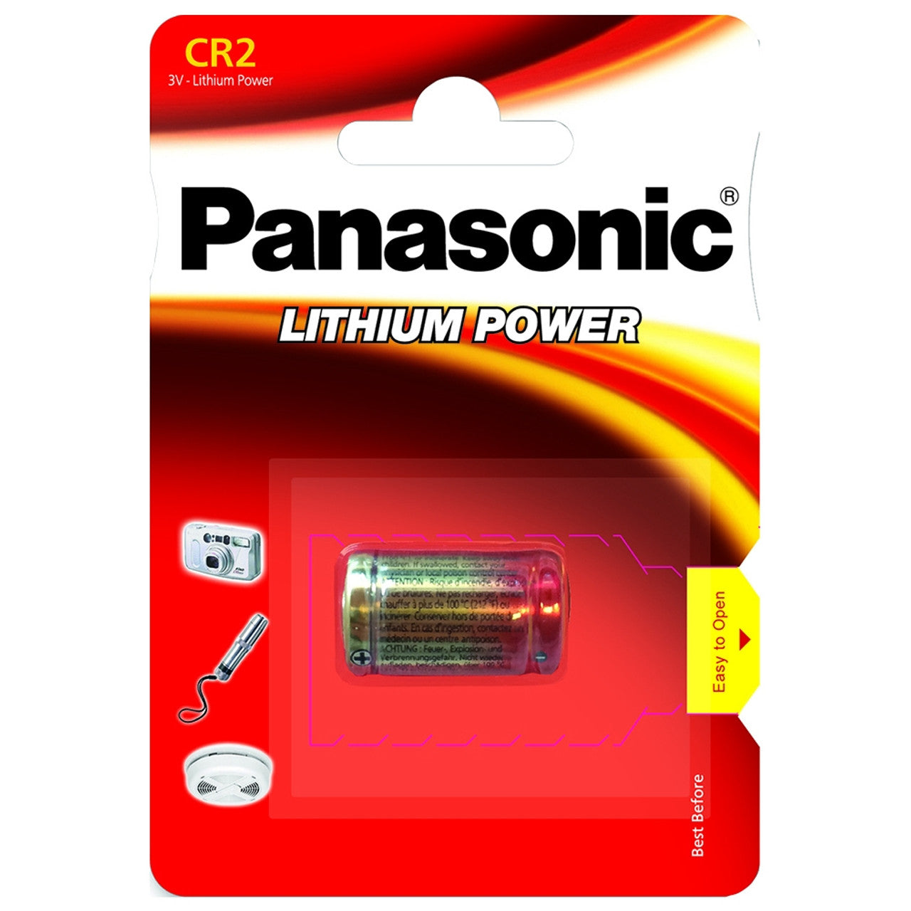 Panasonic 3V CR2 Cell Lithium Photo Li-Mn02 (Blister Of 1)