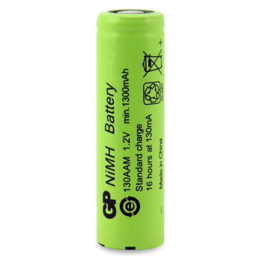 GP 1.2V 1300mAh AA Cell NIMH Flat Top