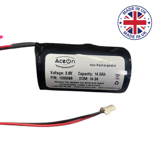 AceOn 3.6V 14.5Ah Visonic Li-SOCl2 BP-0-9912-K