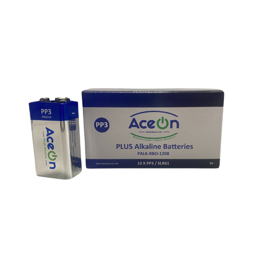 AceOn Plus Alkaline Battery - PP3 9V | 10 Pack