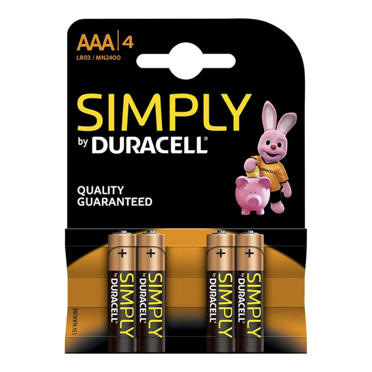 Duracell Plus 1.5V AAA Cell MN2400 Alkaline Blister Of 4