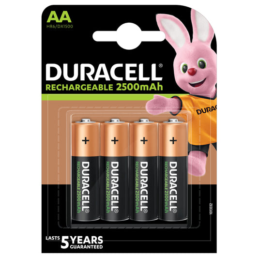 Duracell 1.2V 2500mAh AA Cell Stay Charged NiMH (Pack Of 4)