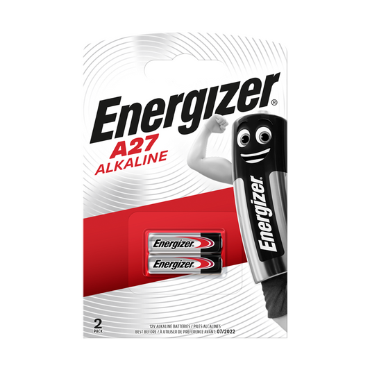 Energizer 12V 27A Alkaline Battery (27AE) | Blister Of 2