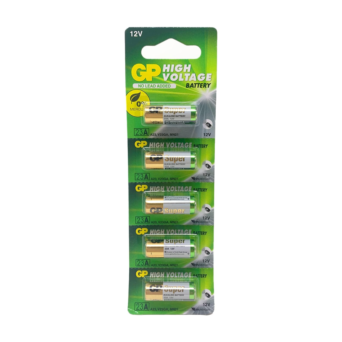 GP 12V 55mAh Alkaline GP23AE | Blister Of 5