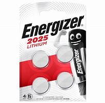 Energizer 3V CR2025 Cell Lithium Coin Li-Mn02 (Blister of 4)