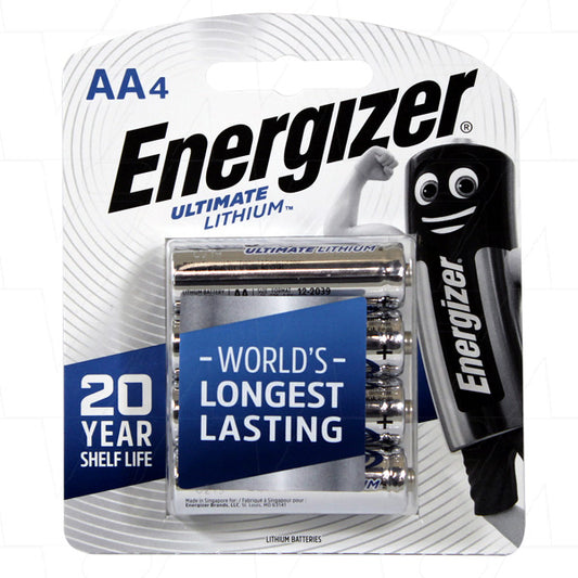 Energizer 1.5V L91 Lithium Iron AA Cell (Pack Of 4)