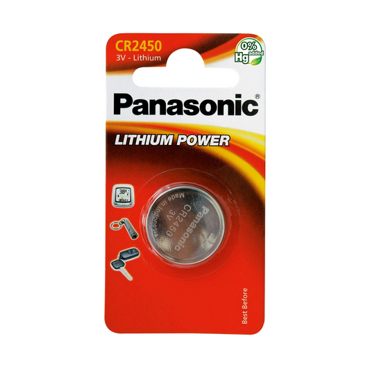 Panasonic 3V CR2450 Cell Lithium Coin Li-MnO2