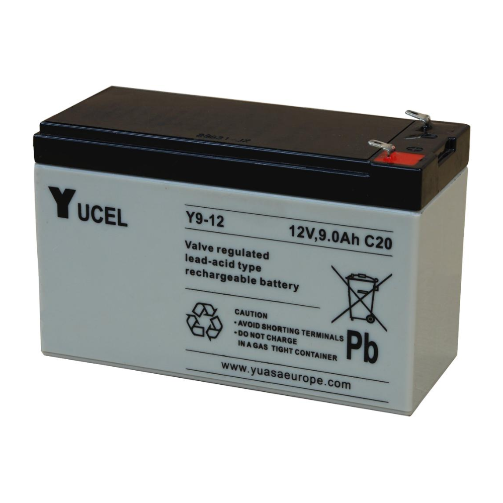 Yuasa Yucel 12V 9Ah SLA (Y9-12) – Reliable Sealed Lead Acid Battery