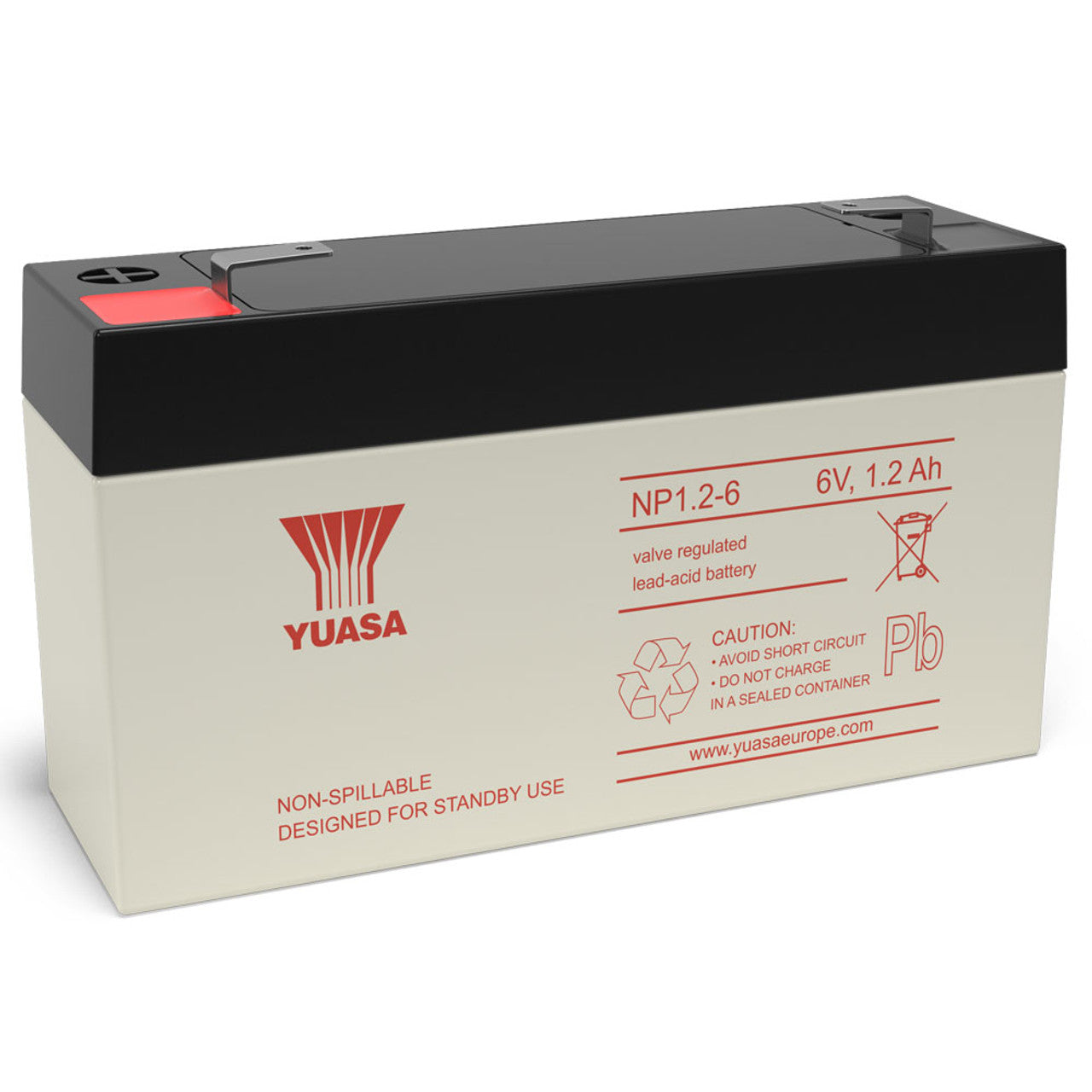 Yuasa NP1.2-6 VRLA Sealed Lead Acid Battery