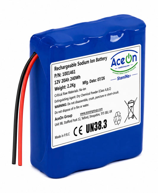 AceOn StamiNa+ 4S2P 12V 20Ah sodium-ion battery pack