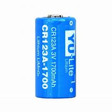 YUASA YU-LITE CR123A 3V 1.7AH LITHIUM PHOTO Li-Mn02 BULK (BOX OF 40)